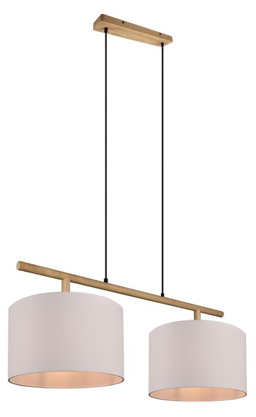 Lampada a Sospensione da Interno E27 in Legno naturale Legno Naturale