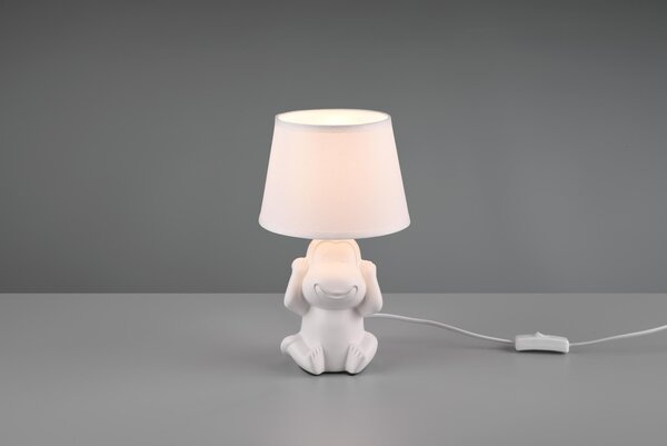 Lampada tavolo da Interno E14 in Ceramica Bianco Opaco