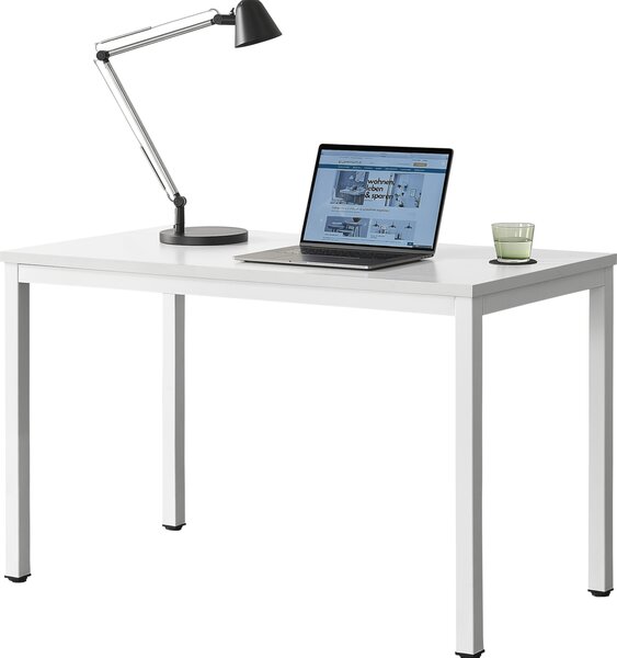 [Scrivania Odense White Scrivania per ufficio regolabile in altezza 75x120x60cm Scrivania per computer Scrivania per lavoro Scrivania per PC