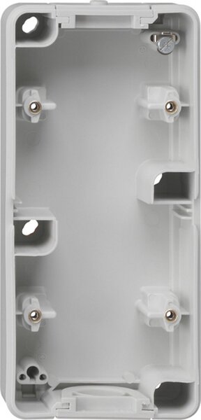Gira 093830 Base per scatola doppia verticale WG a vista, grigio