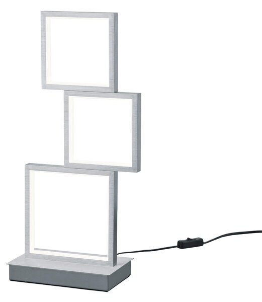 Lampada tavolo da Interno a LED in Metallo Alluminio Spazzolato