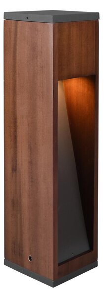 Palo da Esterno a Led in Legno naturale Legno