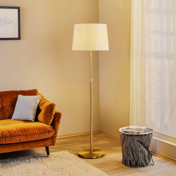 Trio Lighting Lampada da terra Lyon, Ottone / Oro, Soggiorno / Sala da pranzo, Metallo, Moderno, Lampada da terra