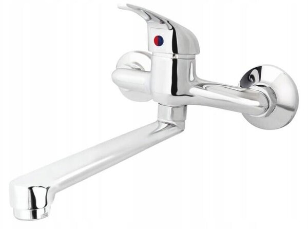 Miscelatore per lavabo monocomando, finitura cromata