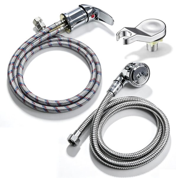 Rubinetto per doccia con uscita da 1/2 pollice, soffione per doccia manuale con set di ugelli
