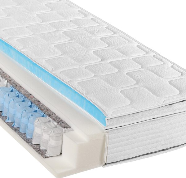 Materasso a molle BeCo Diamant Plus, altezza 26 cm, topper in schiuma gel integrato, non scivola - Dimensioni: 90 x 200 cm, grado di rigidità: H2 (0 kg - 100 kg)