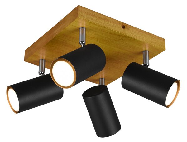 Spot da Interno a Led in Metallo Nero Opaco