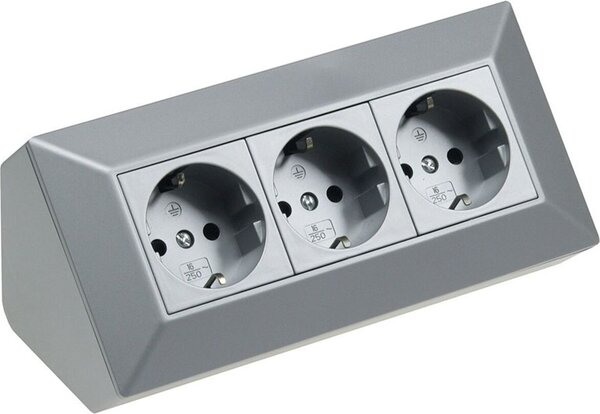 ChiliTec Multipresa a 3 prese 230 V argento