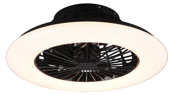 Plafoniera Ventilatore da Interno a led in PLASTICA Nero Opaco