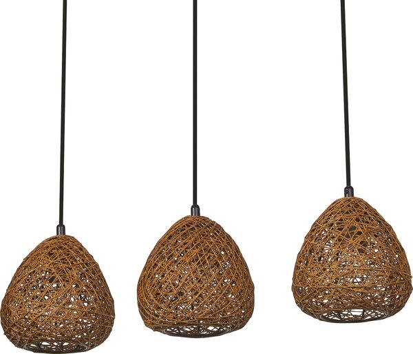 OSRAM Decor Paper Drop Lampada a sospensione decorativa lineare con paralume in carta, a 3 fiamme, con attacco E27, in carta/metallo, IP20, beige
