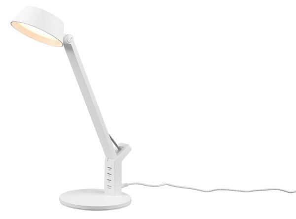 Trio Lighting Viper lampada da studio led flessibile con pinza bianca h.  35cm Moderno LED