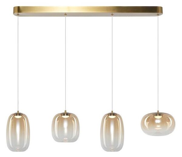 Lampadario LED a sospensione con filo VASO LED/15W/230V oro/fumé
