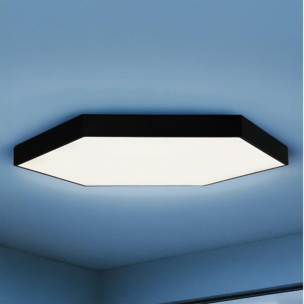 Plafoniera da soffitto LED/240W/230V 3000/4000/6500K diam. 120 cm nera