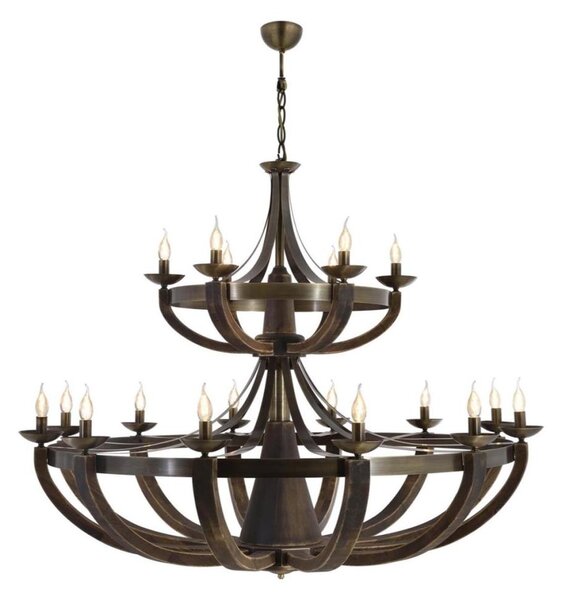 Lampadario a catena KOBE 18xE14/40W/230V marrone