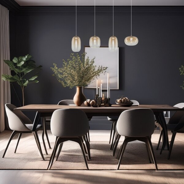 Lampadario LED a sospensione con filo VASO LED/15W/230V oro/fumé