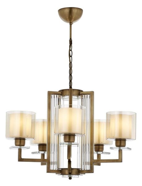 Lampadario a catena VARANA 5xE27/40W/230V, finitura bronzo
