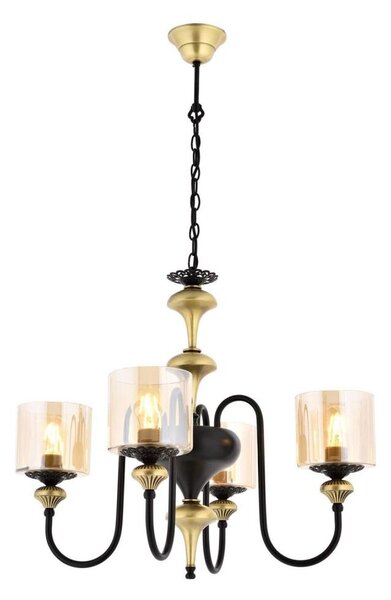 Lampadario a catena BUSAN 4xE27/40W/230V, oro