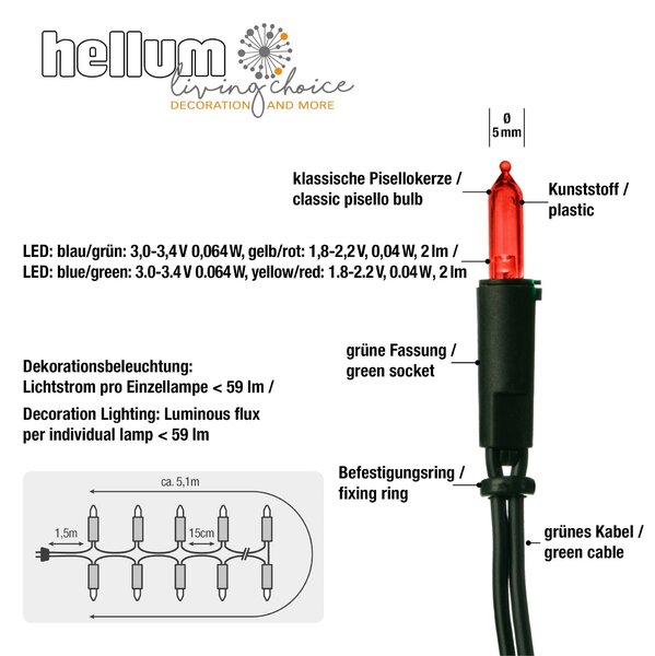 LED luci fiabesche colorate 35 candele decorazione festa interna illuminazione terrazza balcone IP20