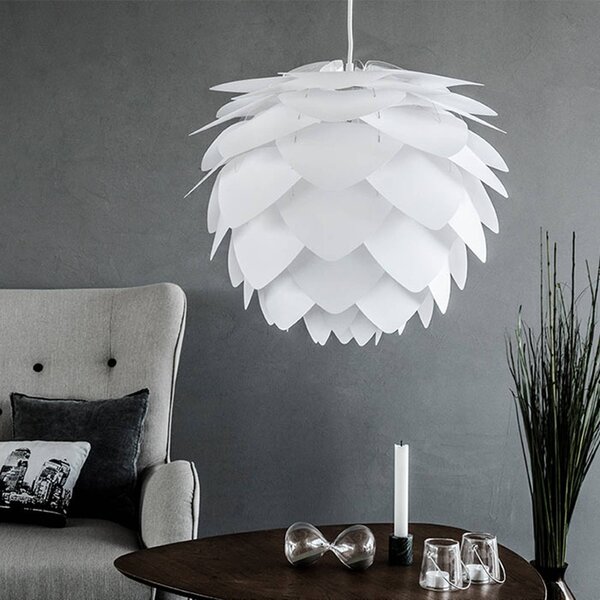 UMAGE Lampada a sospensione Silvia, dimmerabile, Bianco / Opale, Soggiorno / Sala da pranzo, Plastica, Design, Lampada a sospensione