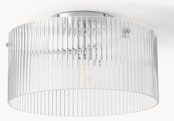 Lampada da soffitto in vetro scanalato Emmi