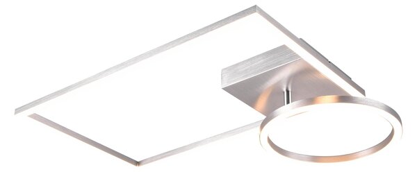 Plafoniera da Interno a LED in Metallo Alluminio Spazzolato