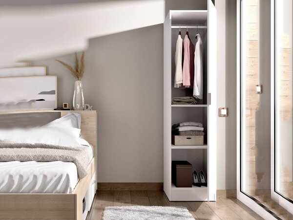 Guardaroba 1 anta- bianco slim 40x184h cm - Nxy