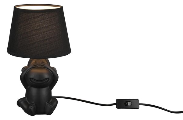 Lampada tavolo da Interno E14 in Ceramica Nero Opaco