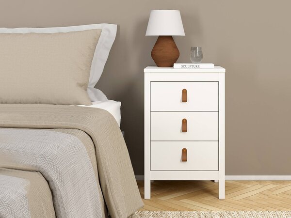 Comodino in legno bianco 43x38x70h cm - Lombardia