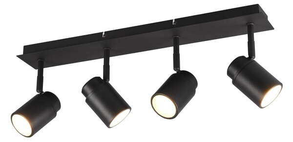 Plafoniera da Interno GU10 in Metallo Nero Opaco