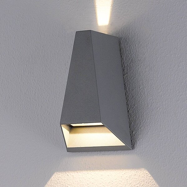 Applique da esterni a LED JENDRIK Lucande, Nero, Alluminio, Moderno, Applique LED da esterni