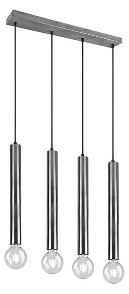 Lampada a Sospensione da Interno E27 in Metallo Nickel Opaco