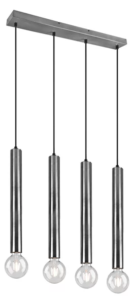 Lampada a Sospensione da Interno E27 in Metallo Nickel Opaco