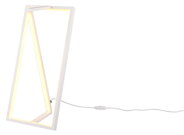 Lampada tavolo da Interno a led in Metallo Bianco Opaco
