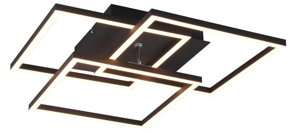 Plafoniera da Interno a LED in Metallo Nero Opaco