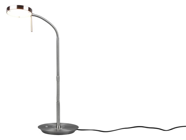 Lampada tavolo da Interno a LED in Metallo Nickel Opaco