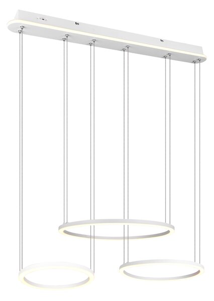 Lampada a Sospensione da Interno a LED in Metallo Bianco Opaco