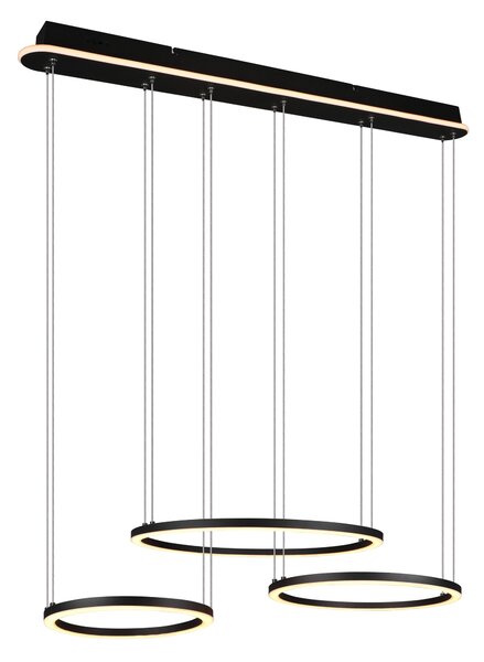 Lampada a Sospensione da Interno a LED in Metallo Nero Opaco