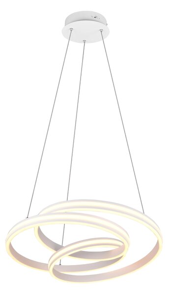 Lampada a Sospensione da Interno a LED in Metallo Bianco Opaco