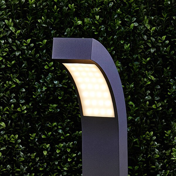 Lampioncino da giardino LENNIK Lucande, Nero, Alluminio, Moderno, Lampada LED da esterni