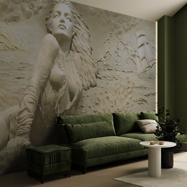 Carta da parati Sirena sulla roccia, Carta da parati 3D, u08057 : Uwalls.it
