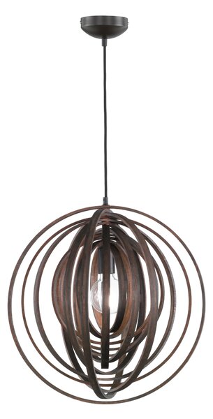 Lampada a Sospensione da Interno E27 in Legno naturale Marrone