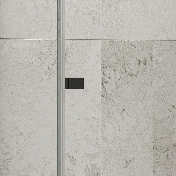 Box doccia frameless 70x140 colore nero anta scorrevole | KNM4000W-N - KAMALU