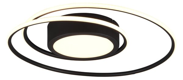 Plafoniera da Interno a LED in Metallo Nero Opaco