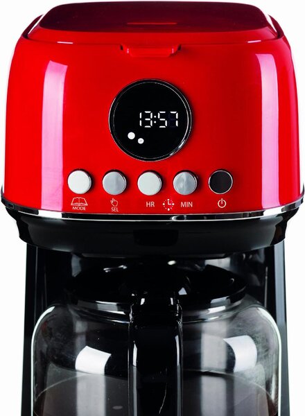 Ariete Macchina Caff Americano Caff Macinato in Polvere 15 Tazze Capacit 1,5 Litri colore Rosso - 00M139600AR0 Moderna