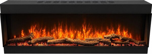Divina Fire Camino Elettrico da Incasso a Parete Frontale L 130 LED RGB APP DETROIT130 - DFLED130