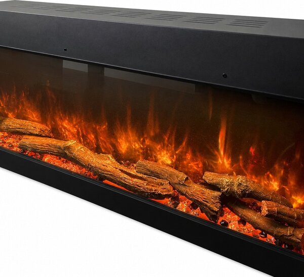 Divina Fire Camino Elettrico da Incasso a Parete Frontale L 150 LED RGB APP DETROIT150 - DFLED150