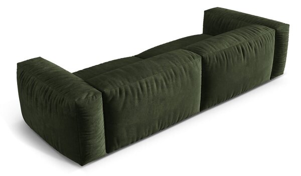Divano componibile verde con rivestimento in velluto 320 cm Martina – Micadoni