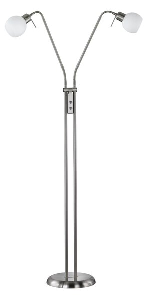 Piantana da Interno a LED in Metallo Nickel Opaco