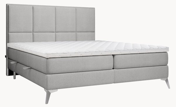 Letto boxspring fatto a mano con contenitore Cube, H3
