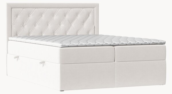 Letto boxspring in velluto fatto a mano con contenitore Maestro, H2